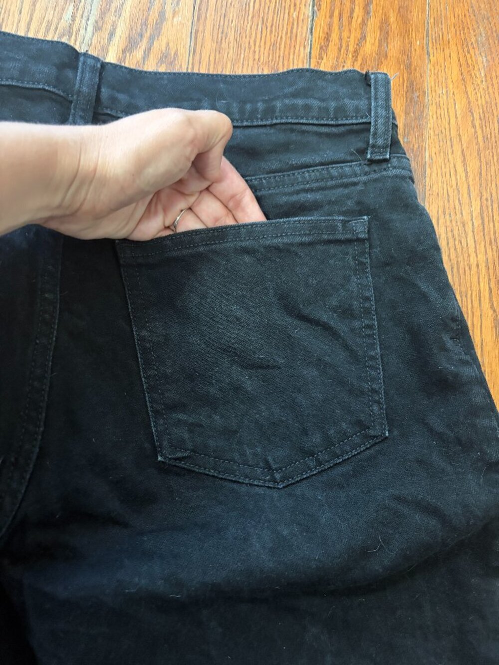 GAP Black Jeans Women's Size 8 Long | Classic Straight Slim Fit | Stretch Denim - Picture 4 of 6